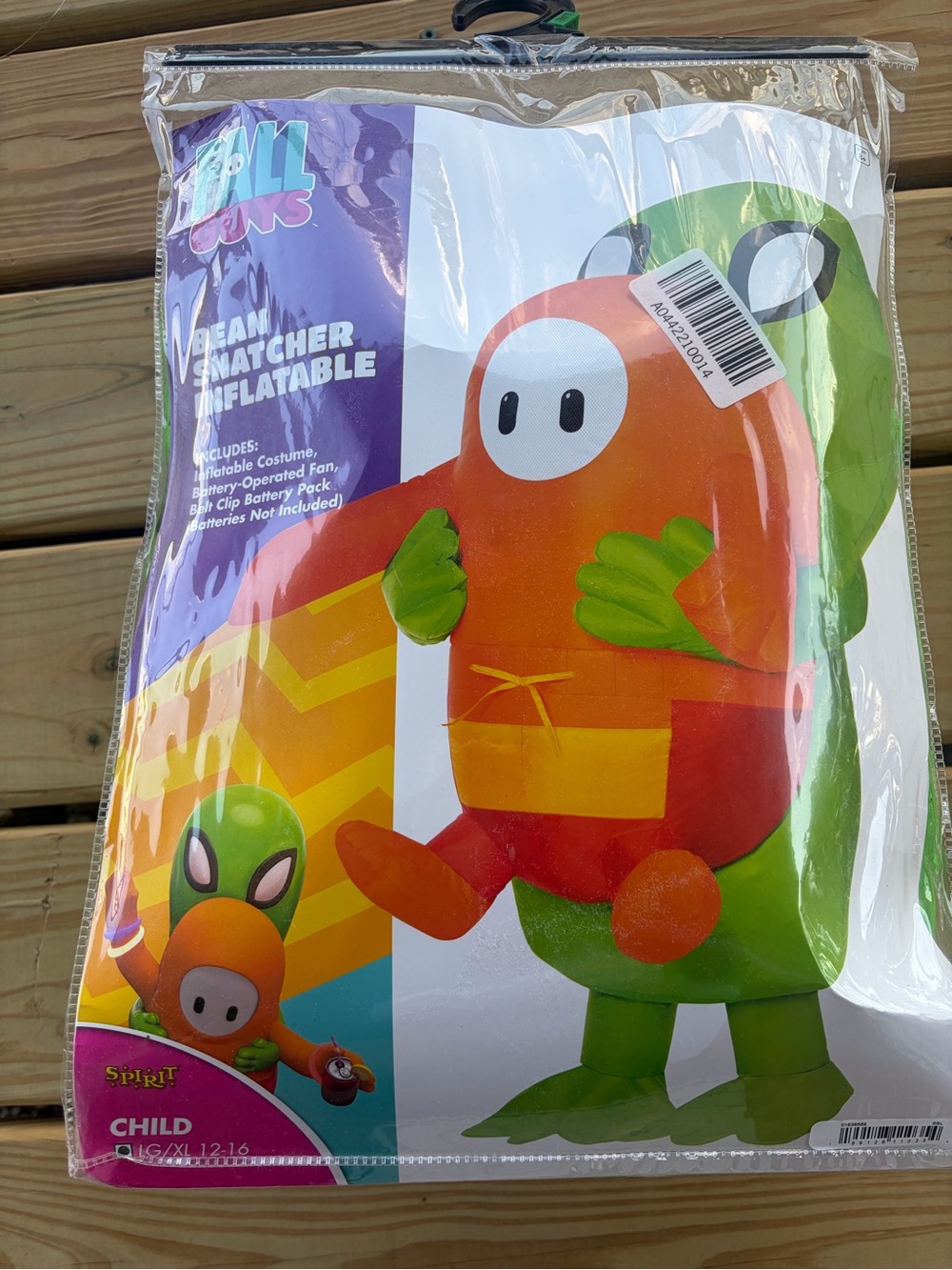 Spirit Orange and Green Bean Snatcher Inflatable Kids Costume